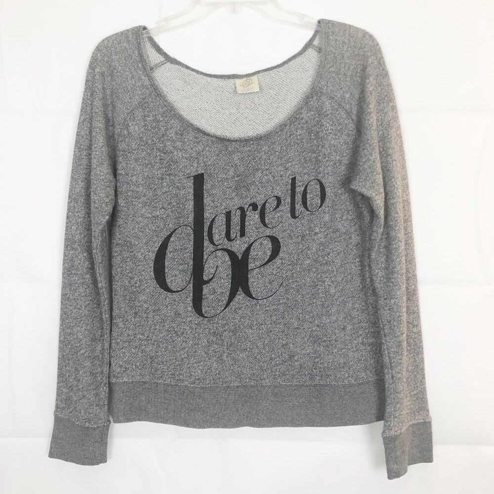 Independent Dare To Be Heathered Gray Sweatshirt Size S